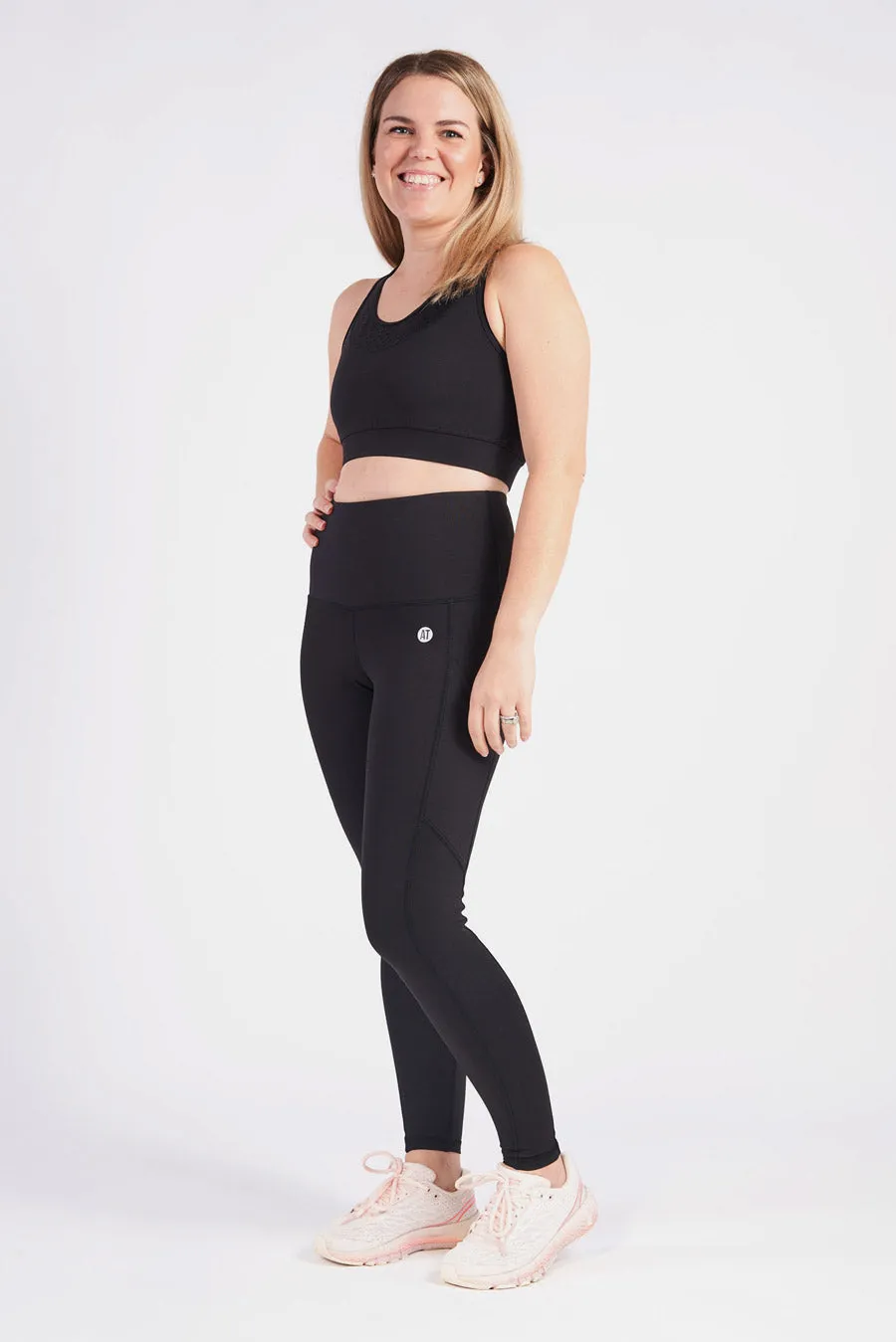 Petite Smart Pocket Full Length Tight - Black