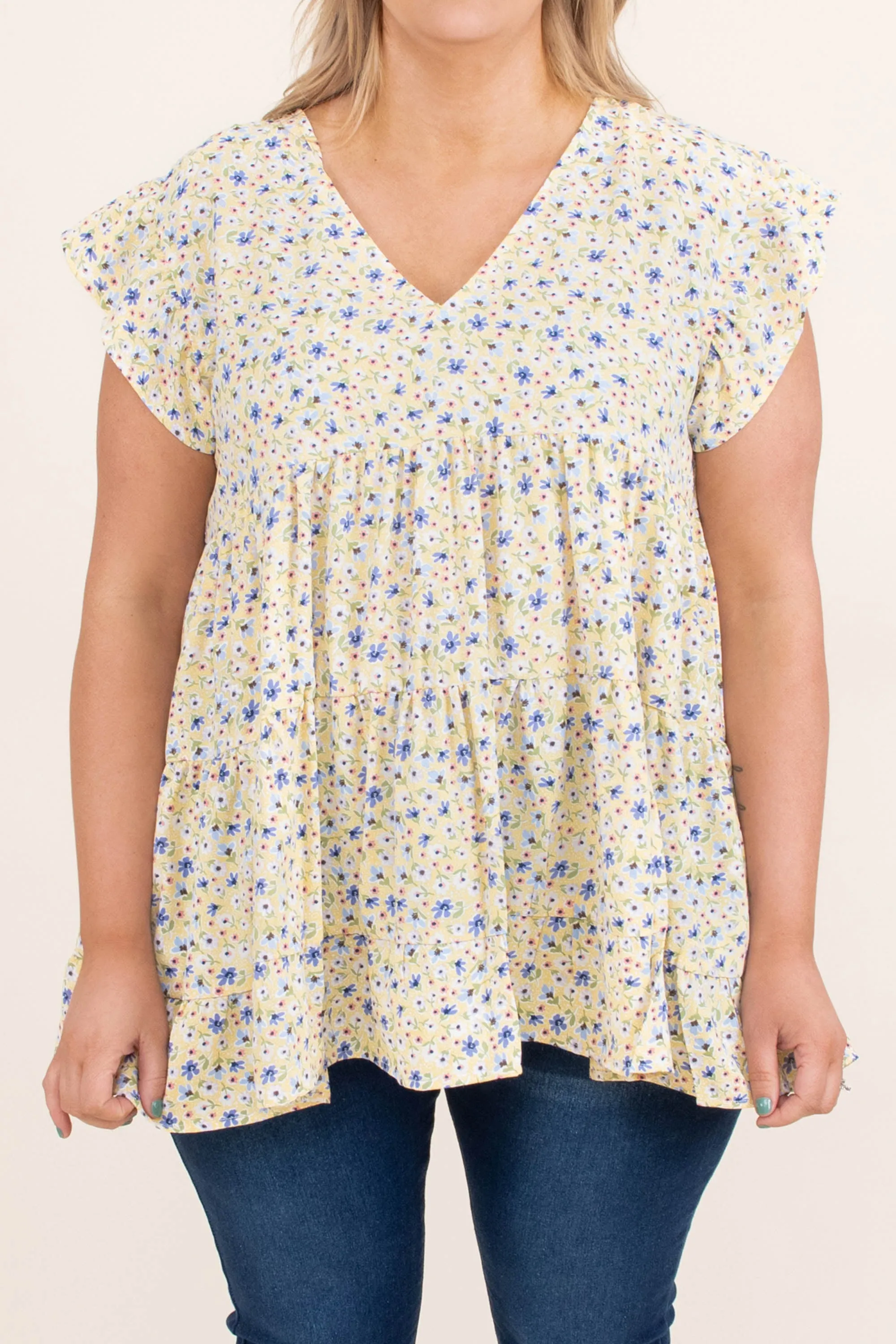 Picnic Kisses Top, Lemon