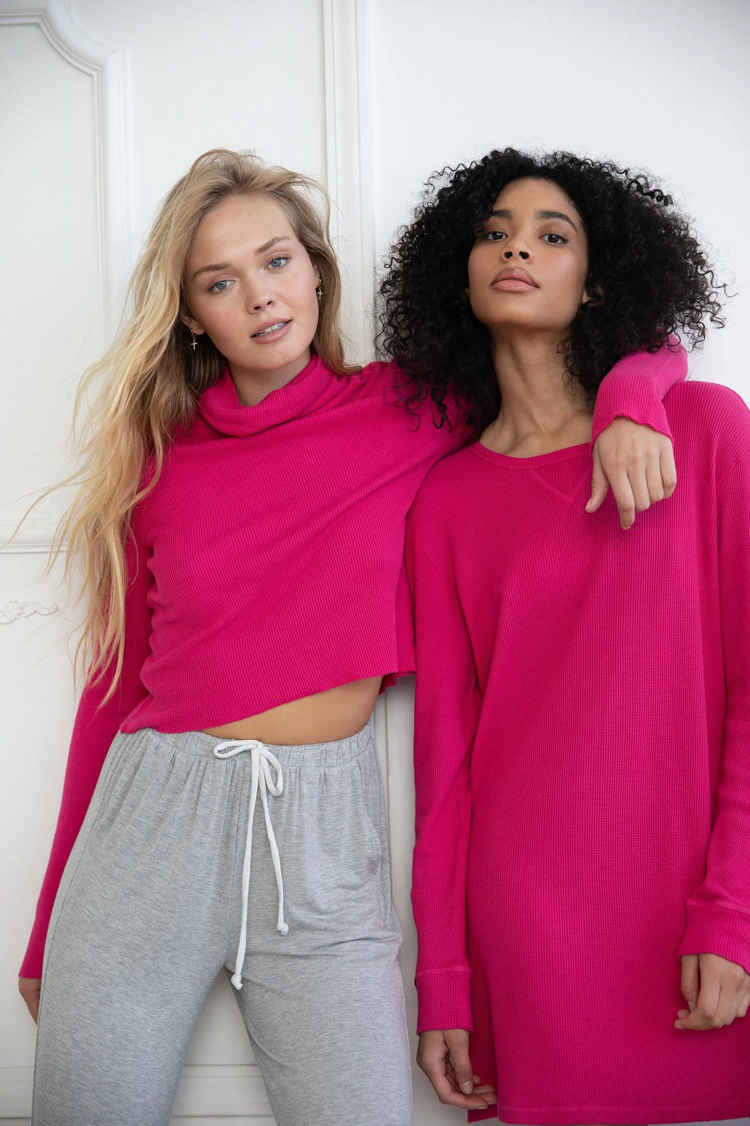 Pink Lightweight Thermal Turtleneck