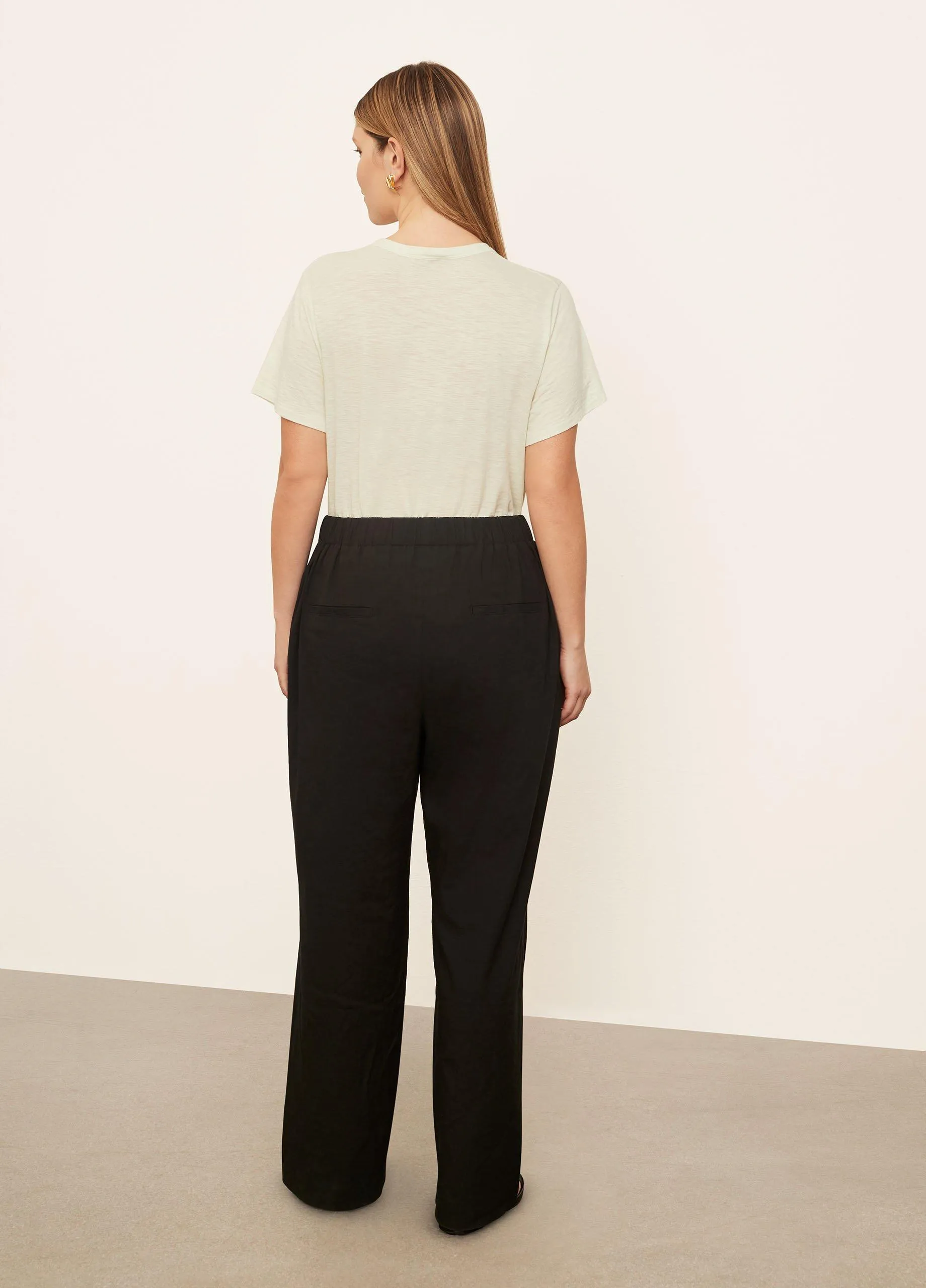 Pleat-Front Pull-On Pant