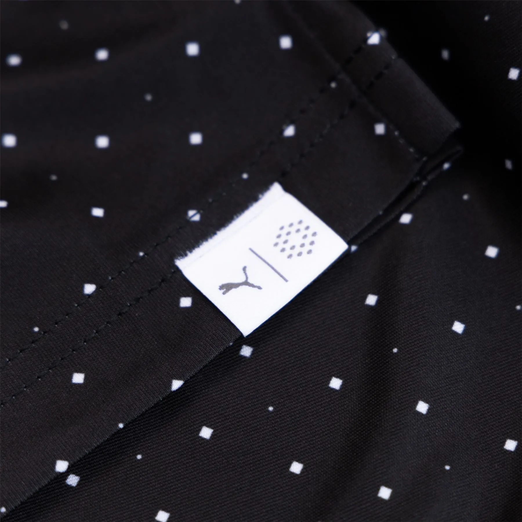 Pure Geo Polka Dot Polo Black/White - SS24