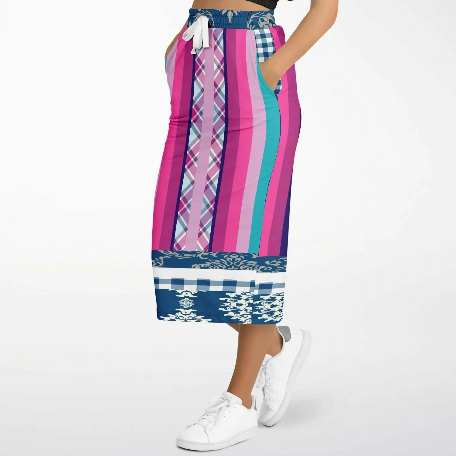 Purple Haze Eco-Poly Long Pocket Skirt