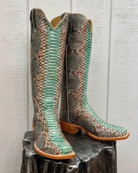 R. Watson Teal & Copper 17 Python Cowgirl Boots RWL7214