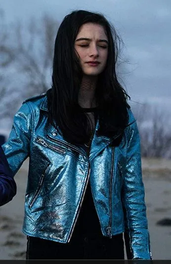 Raffey Cassidy in Vox Lux Jacket