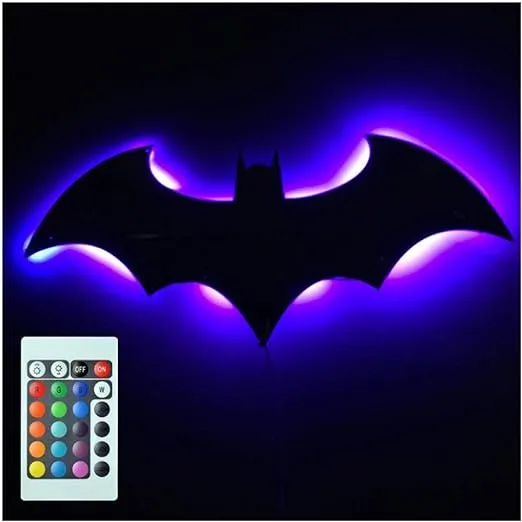 Remote Control Batman 3D RGB Multicolor USB LED Shadow Wall Lamp