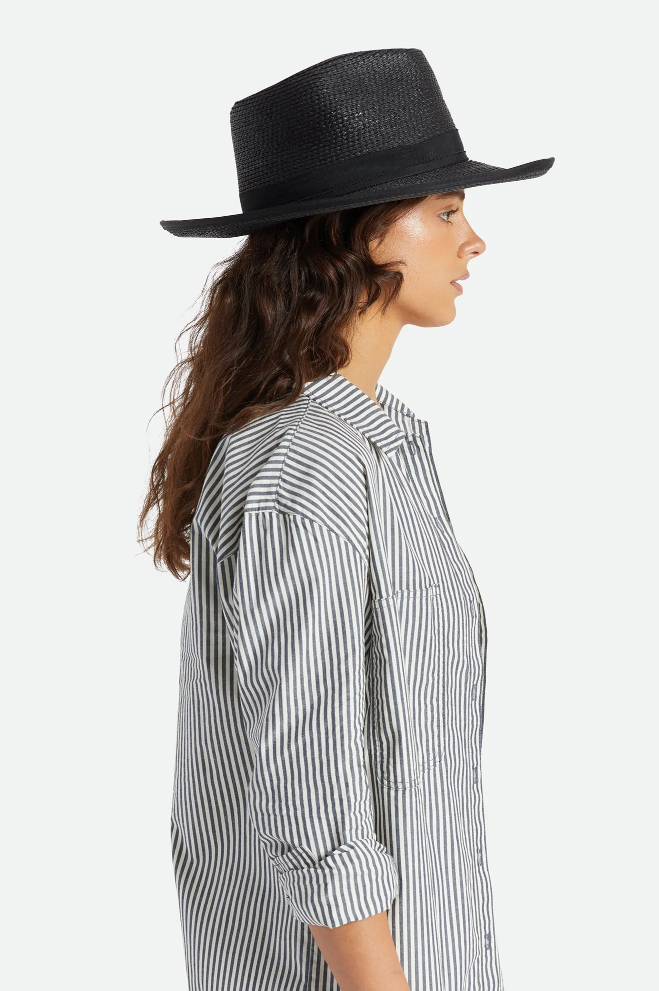 Reno Straw Hat - Black/Black