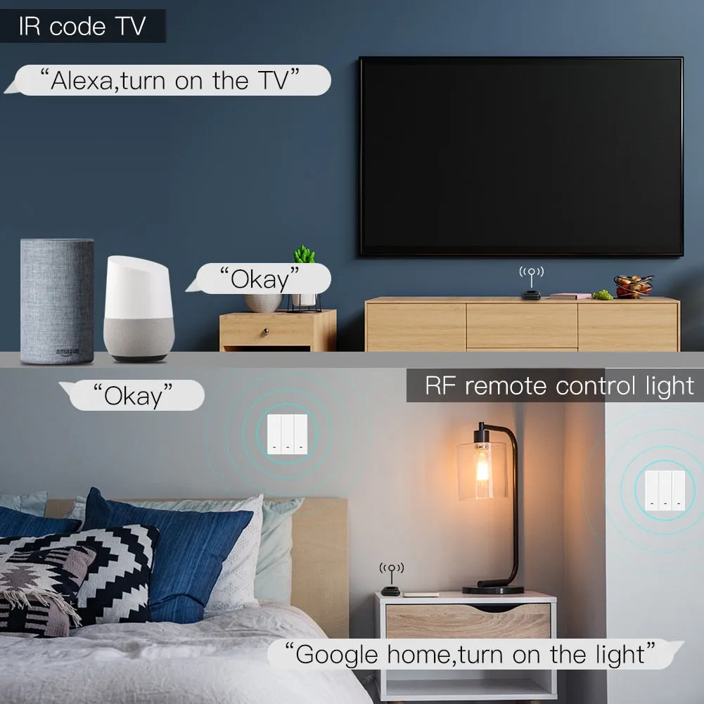 RF IR Universal Tuya Smart Life App Voice Control via Alexa Google Home