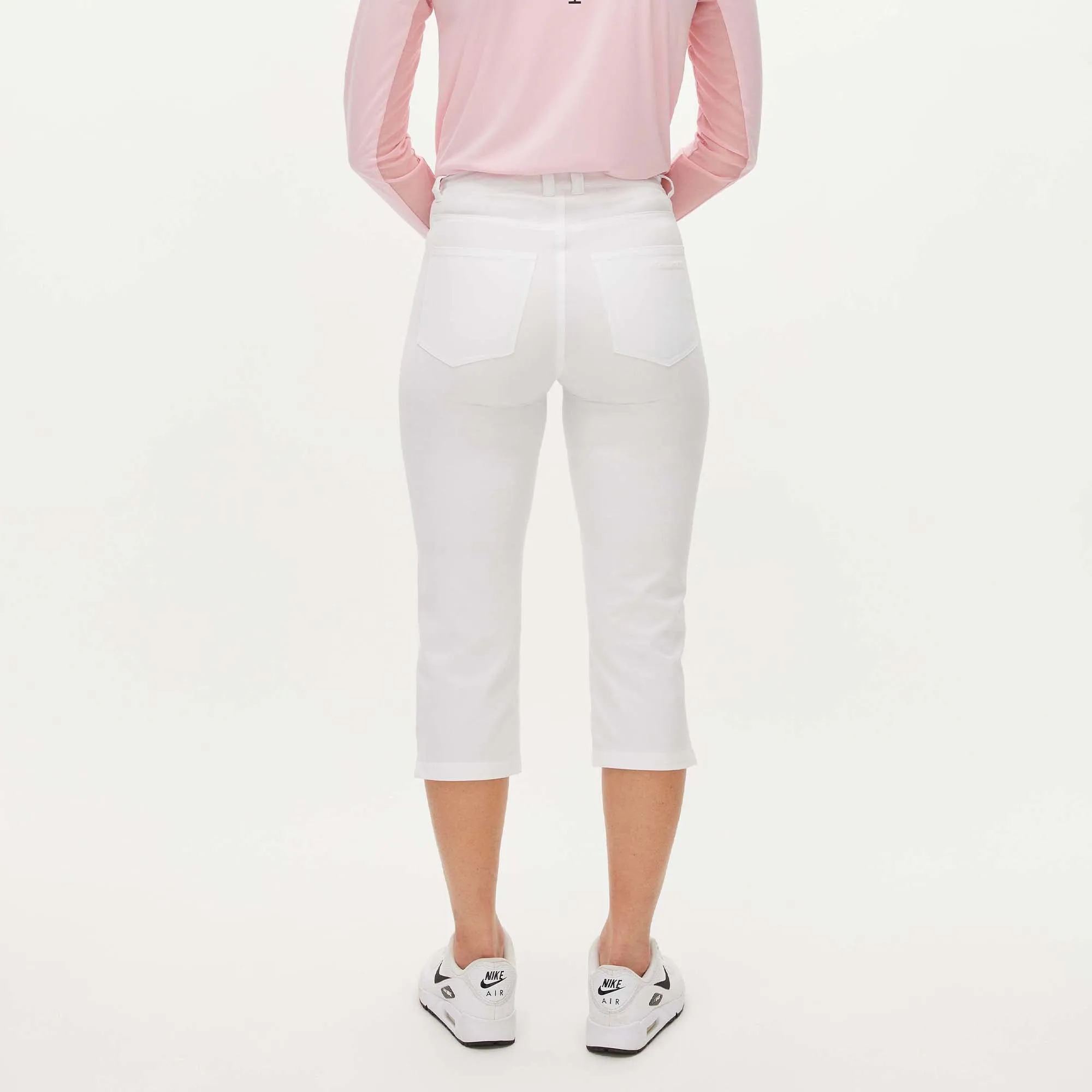 Rohnisch Chie Comfort Stretch Ladies Golf Capri White