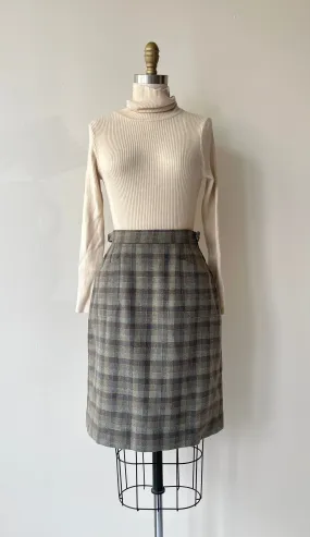 Sage Plaid Skirt | 1950s