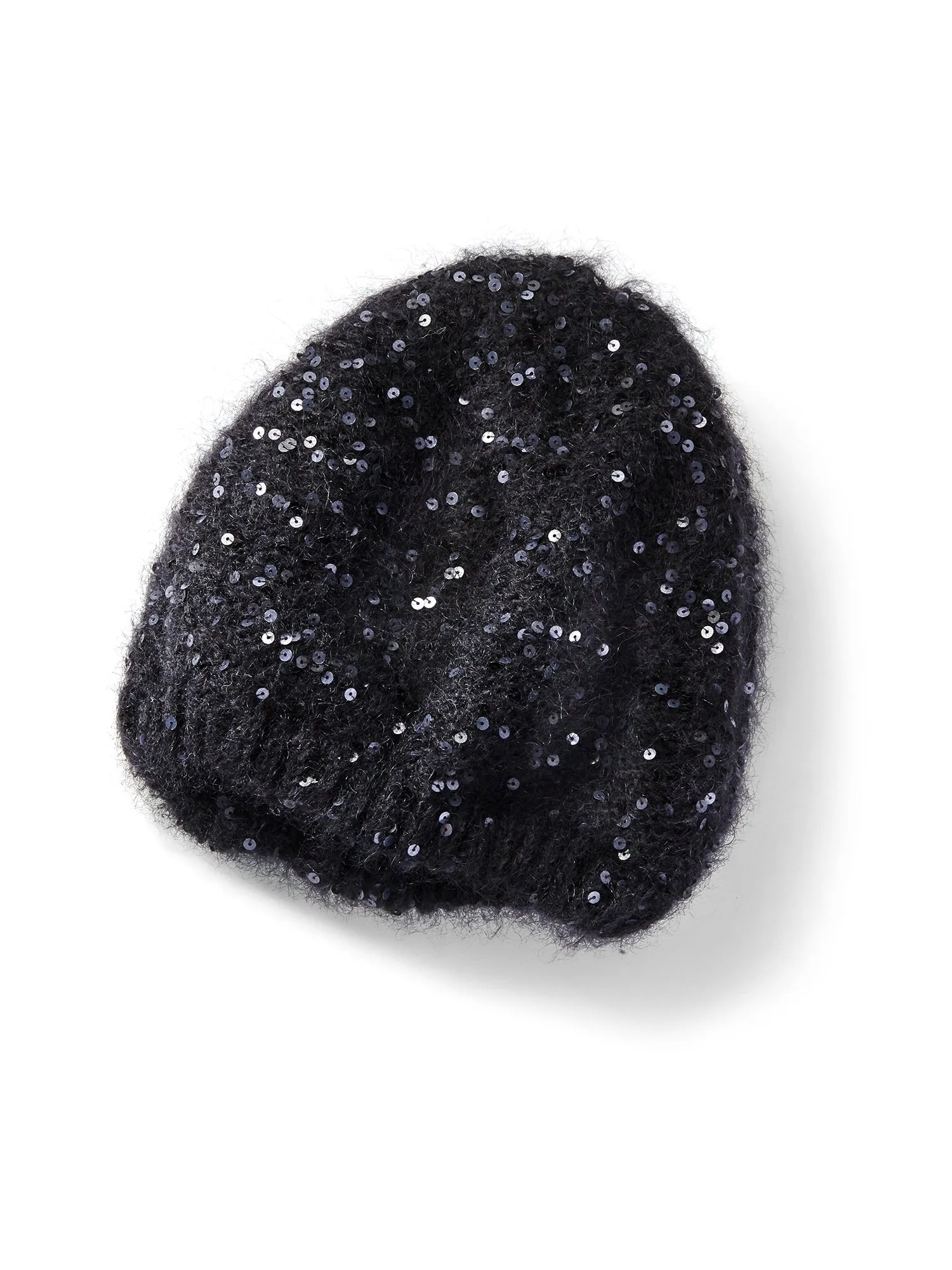 Sequin Beret Knit Hat