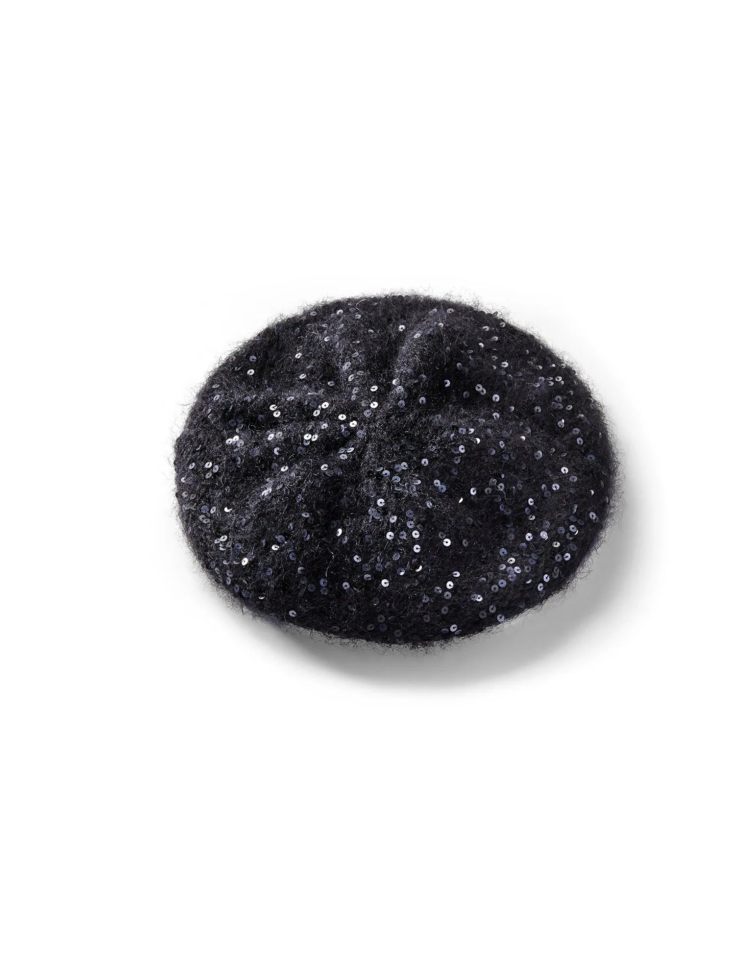 Sequin Beret Knit Hat