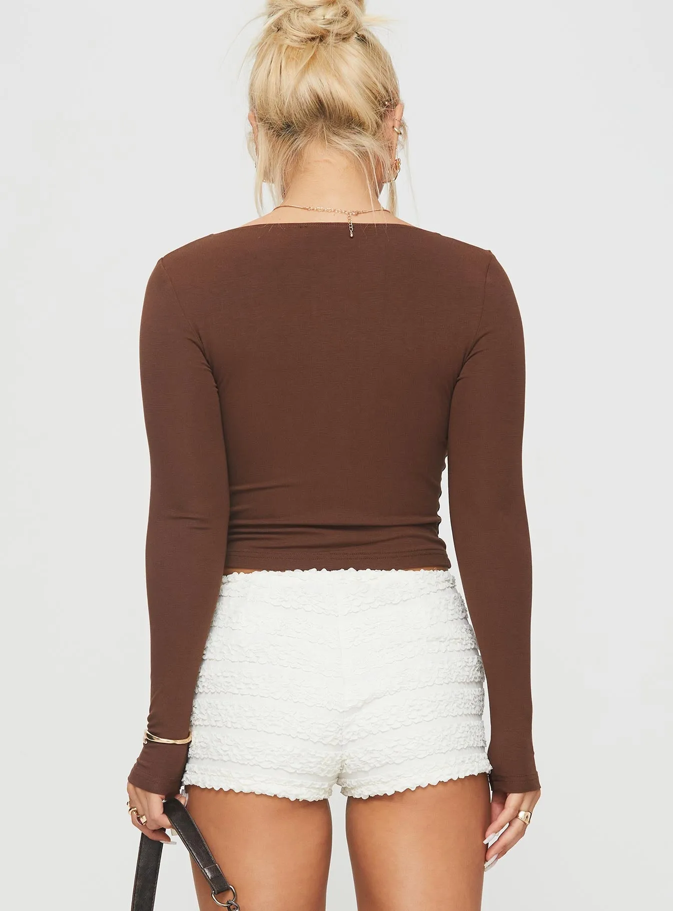 Shakam Long Sleeve Top Brown