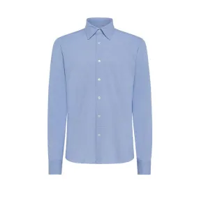 SHIRT OXFORD JACQUARD Man Light Blue  