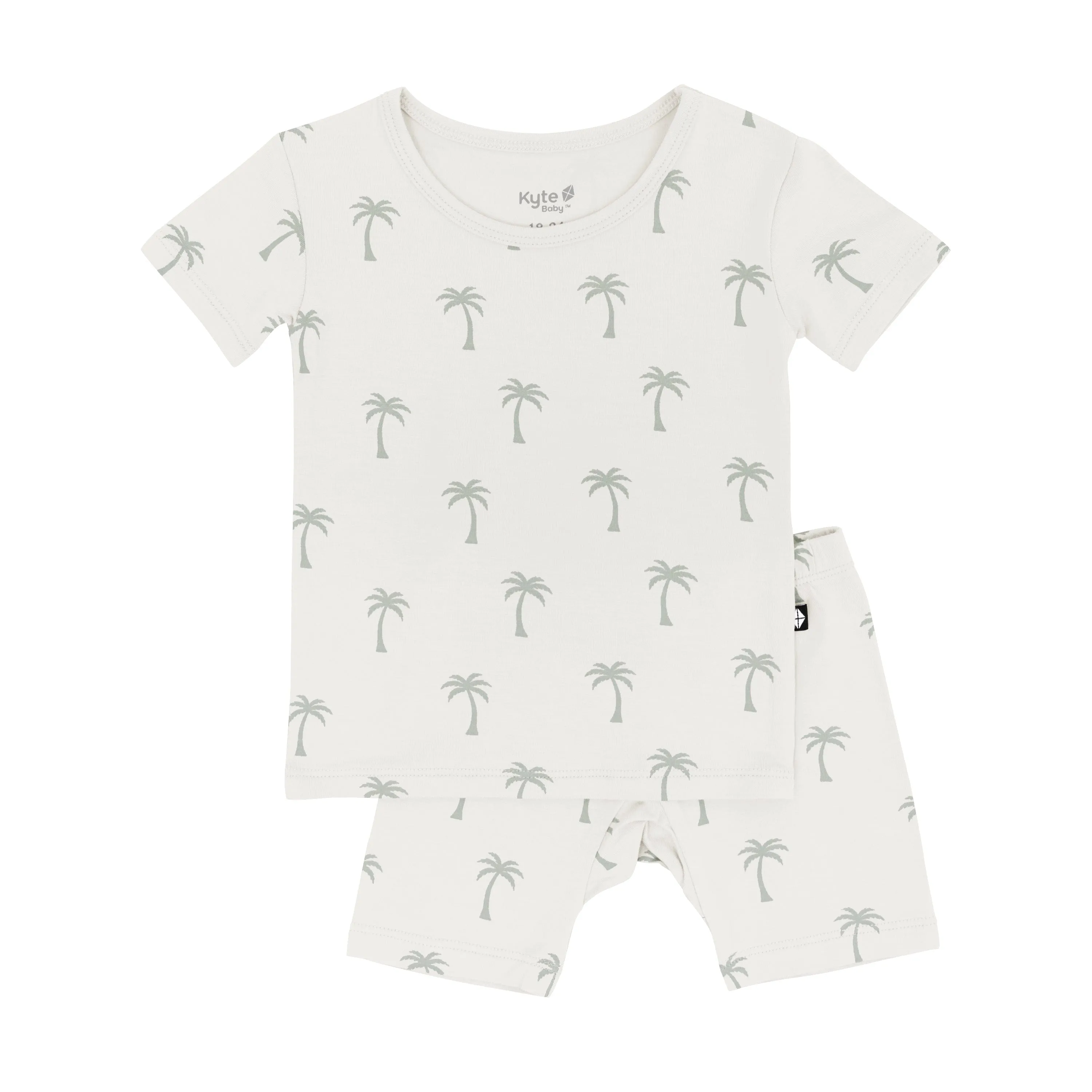 Short Sleeve Pajamas in Palm Tree