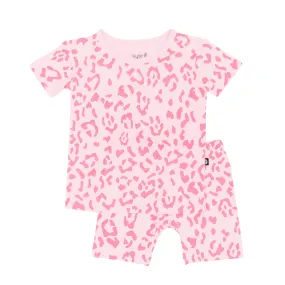 Short Sleeve Pajamas in Sakura Leopard