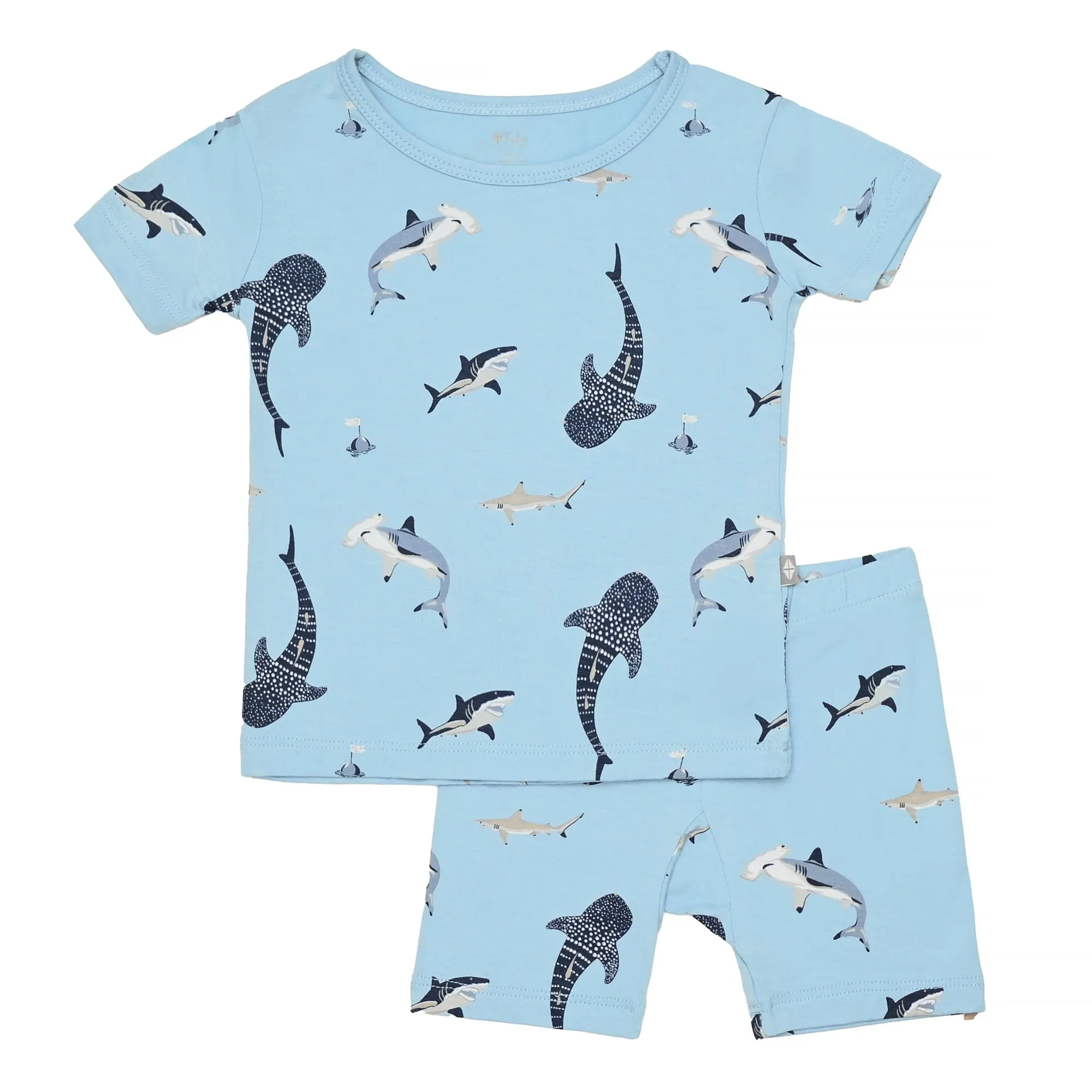 Short Sleeve Pajamas in Stream Shark