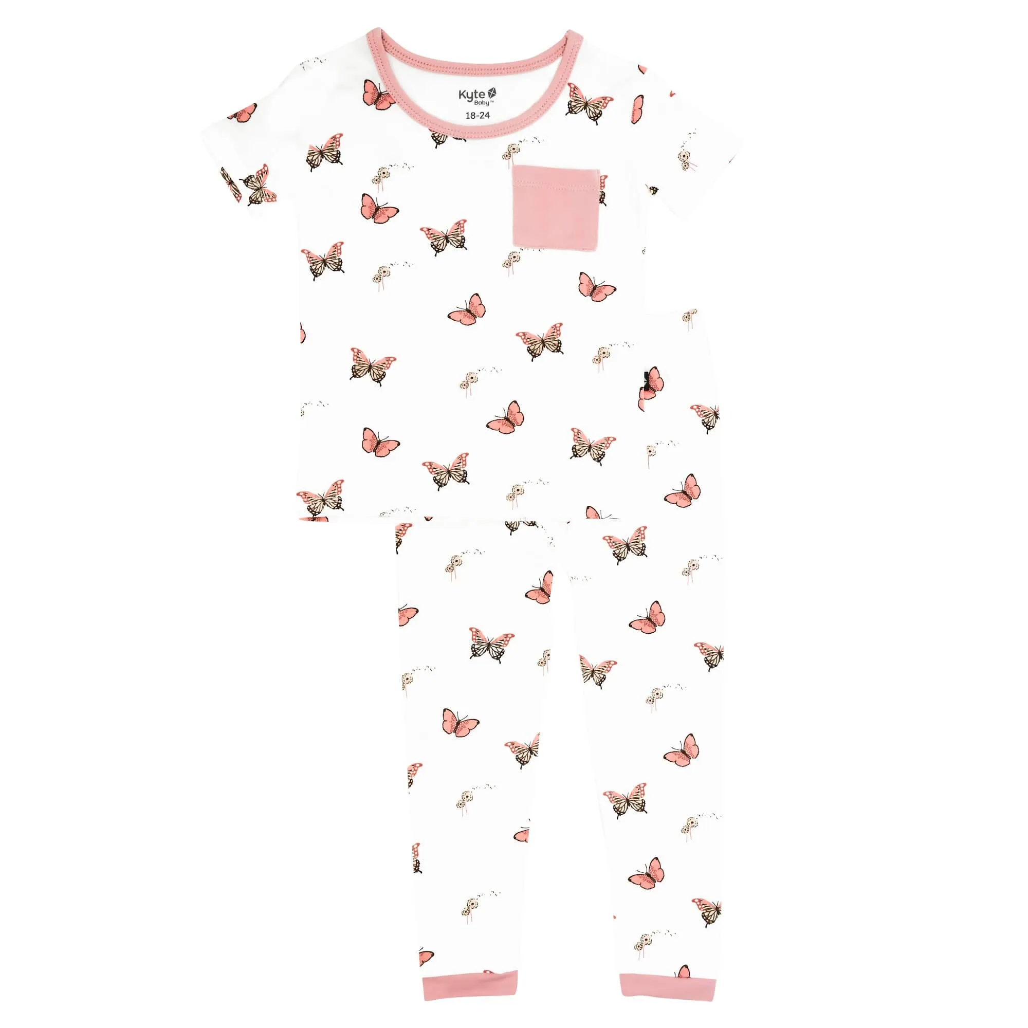 Short Sleeve with Pants Pajamas in Butterfly