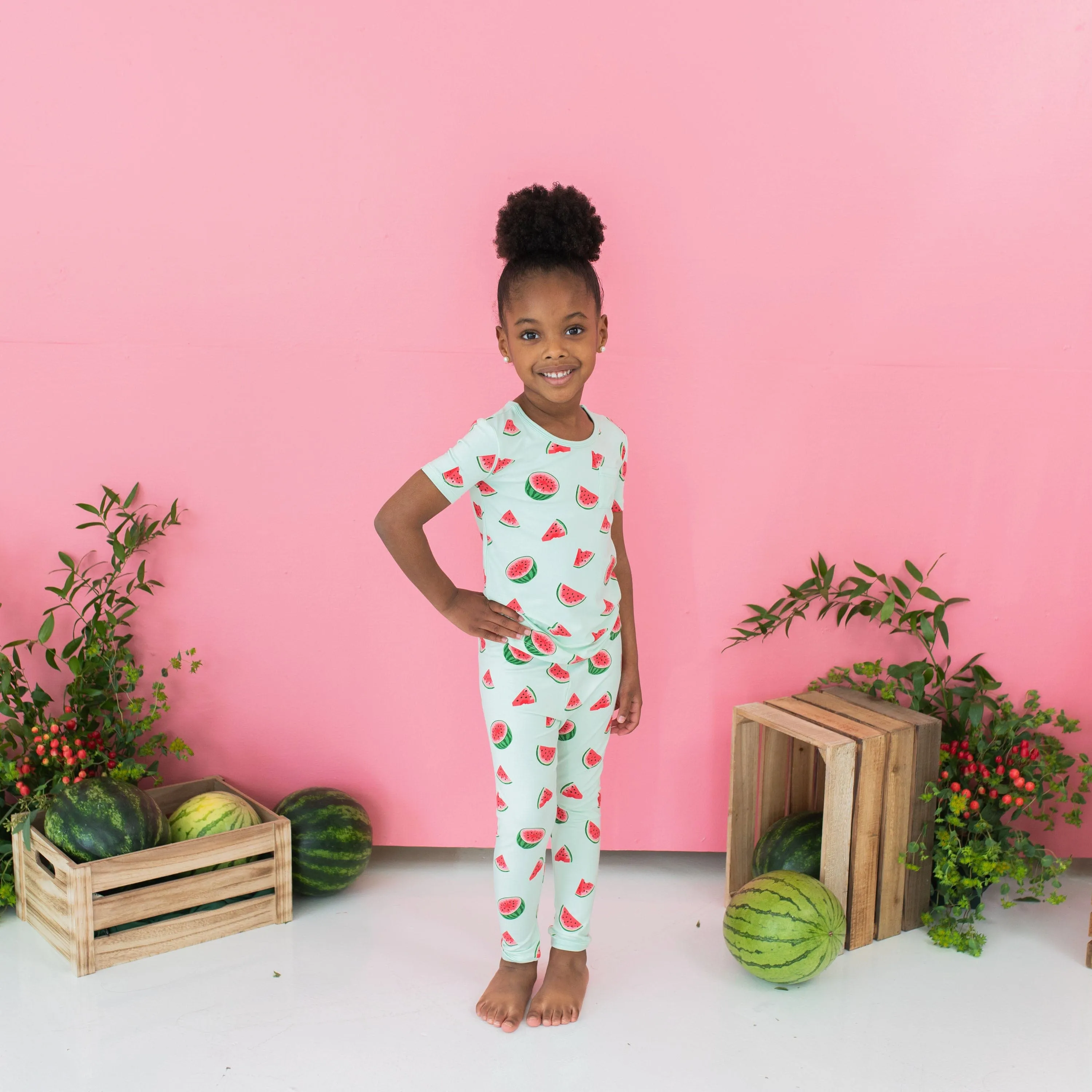 Short Sleeve with Pants Pajamas in Watermelon