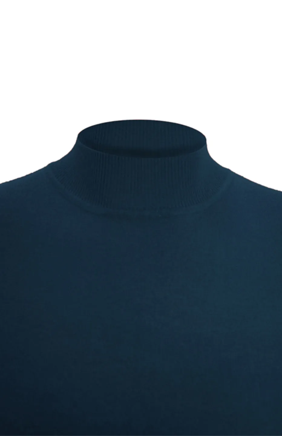 Silk Blend Stretch Knit Mock Turtleneck