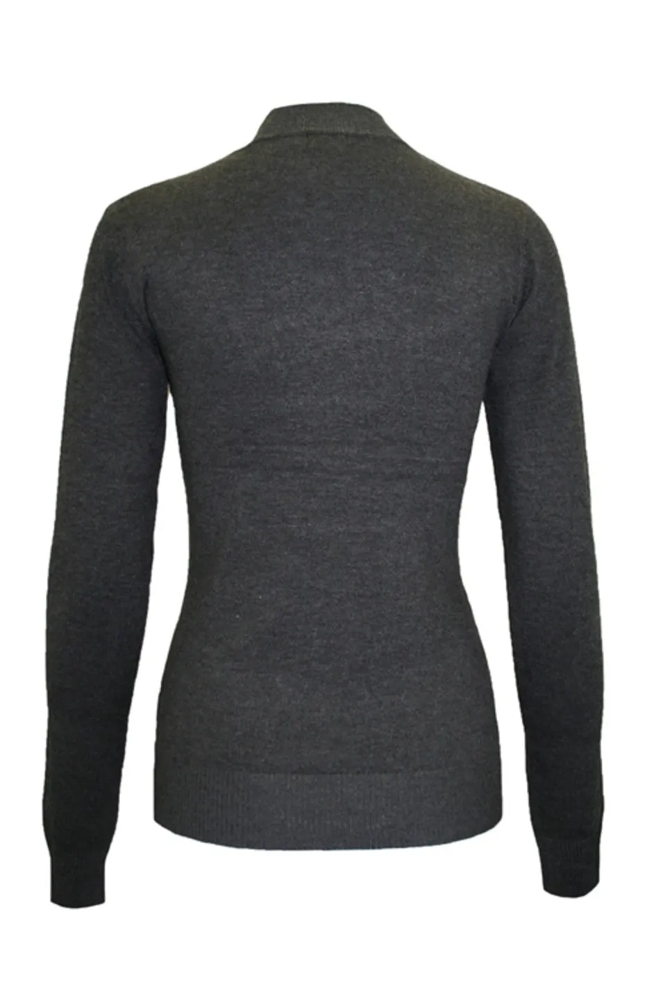 Silk Blend Stretch Knit Mock Turtleneck