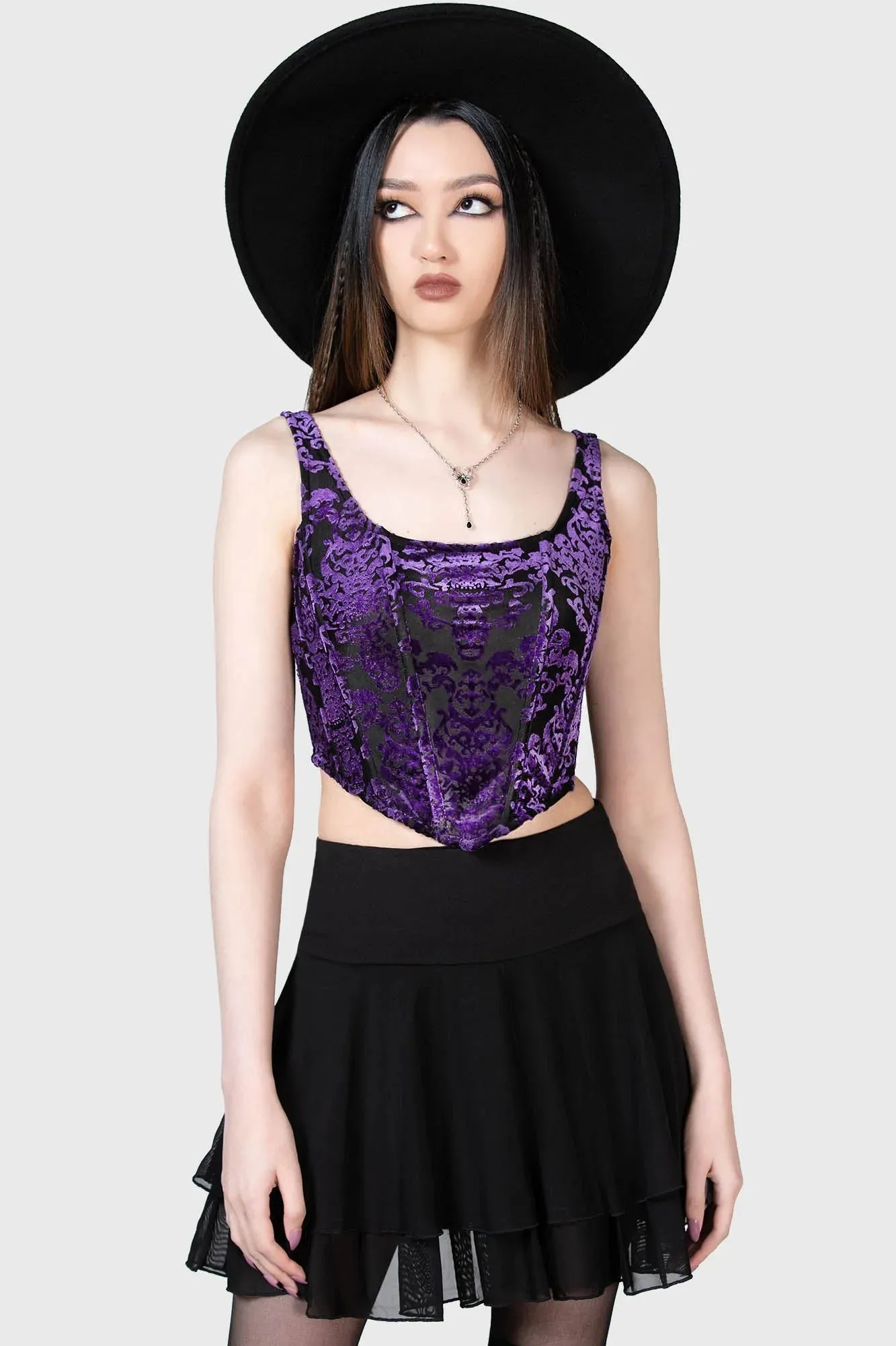 Snarl Corset Purple Top