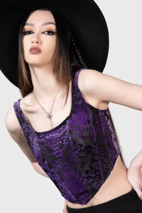 Snarl Corset Purple Top