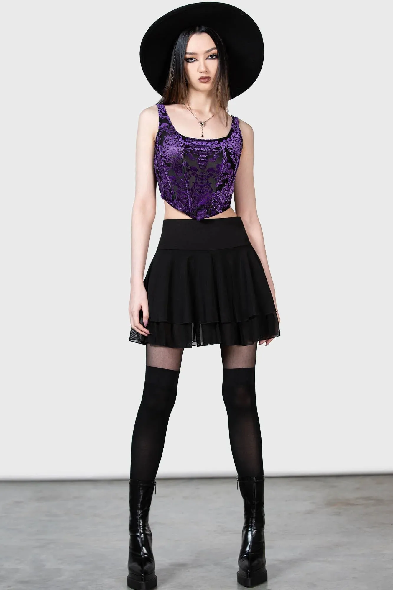 Snarl Corset Purple Top