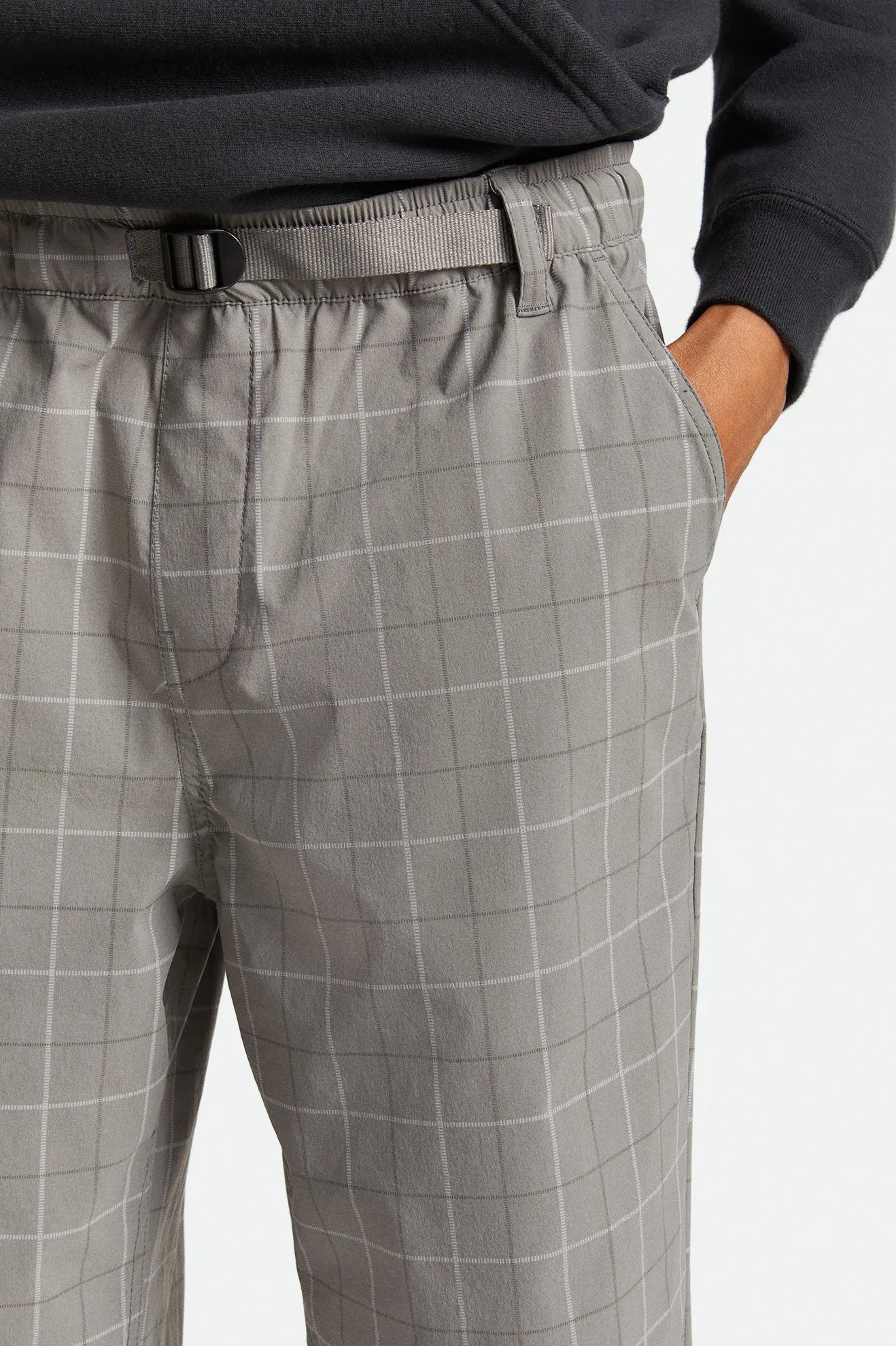 Steady Cinch Taper Utility Pant - Grey Plaid