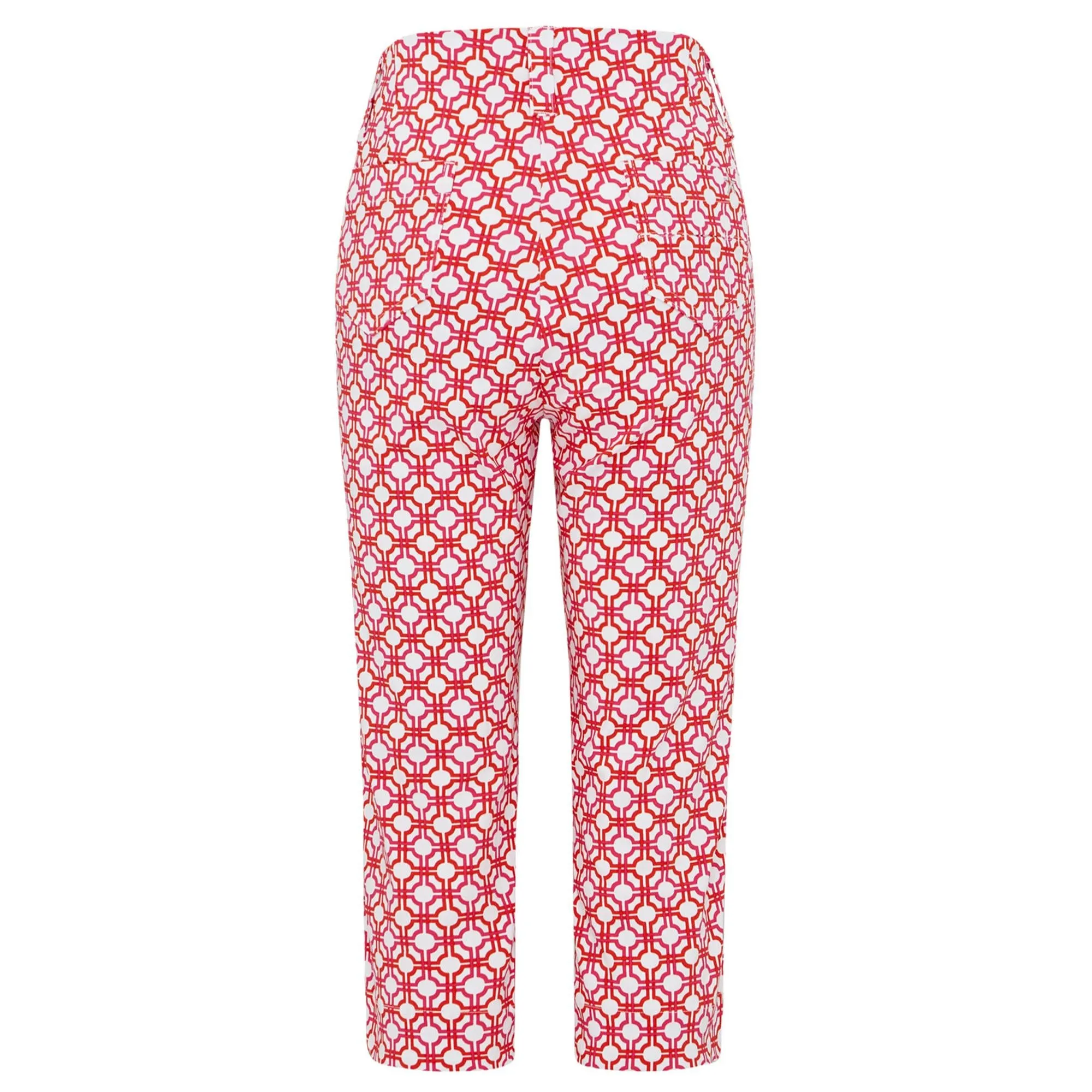 Swing Out Sister Lexi Ladies Pull On Capris Lush Pink/Mandarin