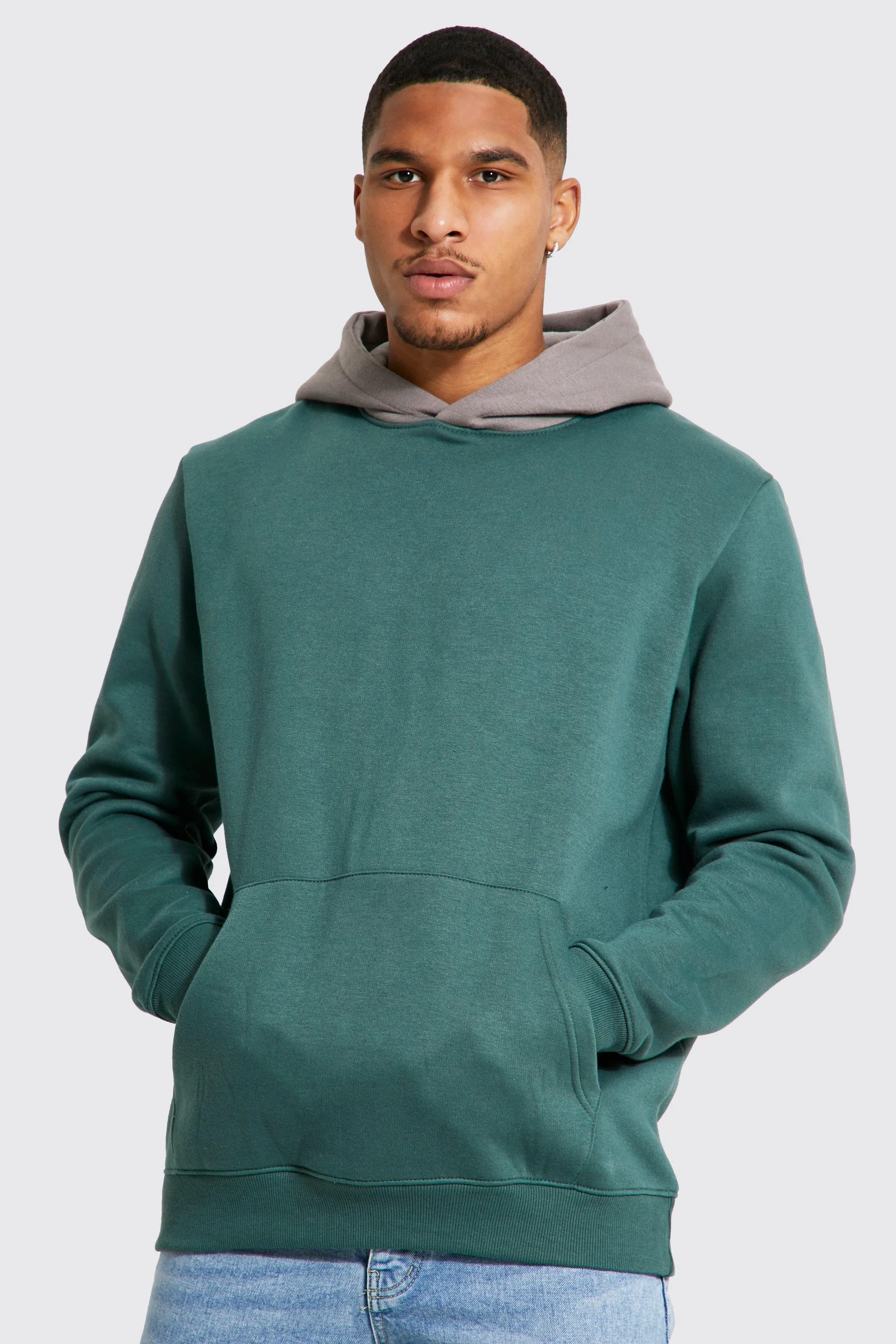 Tall Hoodie With Contrast Hood