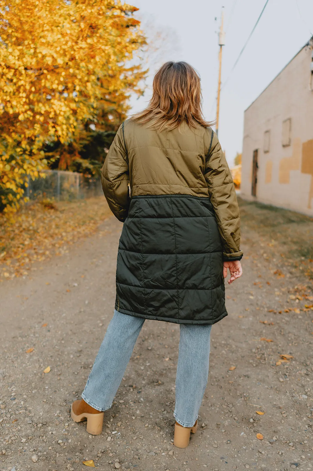 The Babeta Colourblock Jacket - Olive Mix - PLUS