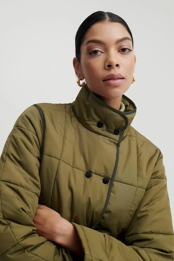 The Babeta Colourblock Jacket - Olive Mix - PLUS