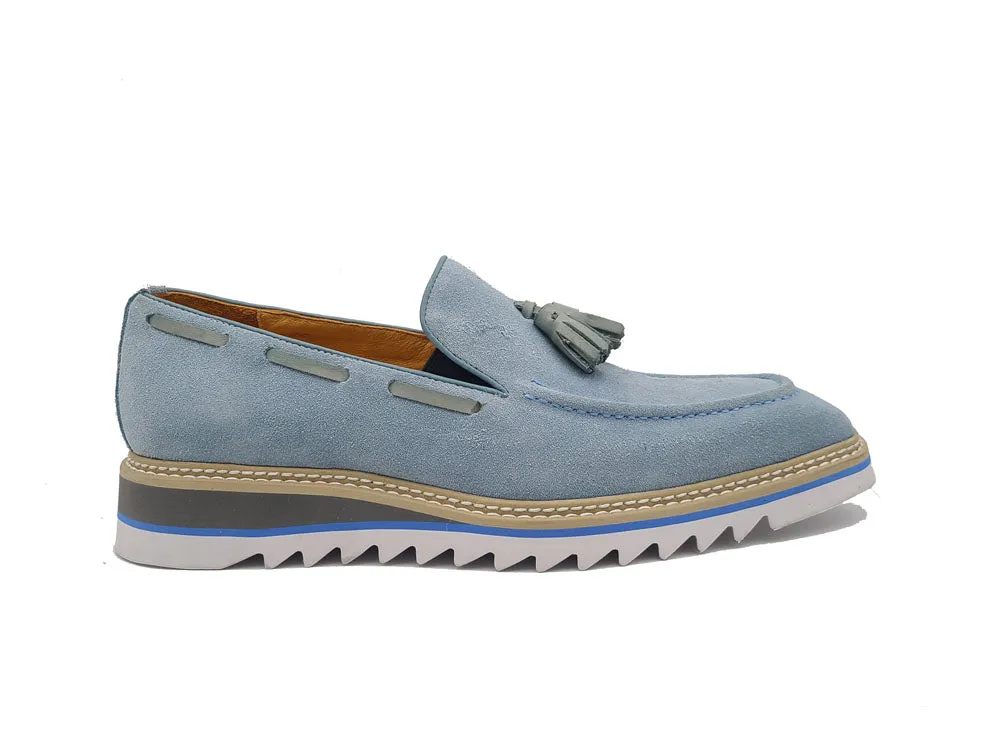 Venetian Suede Loafer with Calfskin Tassel