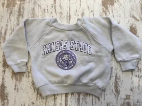 Vintage Kansas State Toddler Sweatshirt - Childrens Vintage Gray Collegiate Sweatshirt