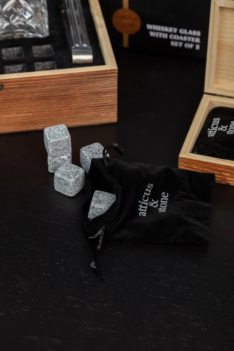 Whiskey Glasses And Stone Set