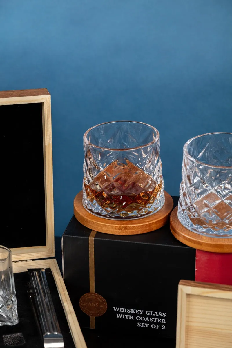 Whiskey Glasses And Stone Set