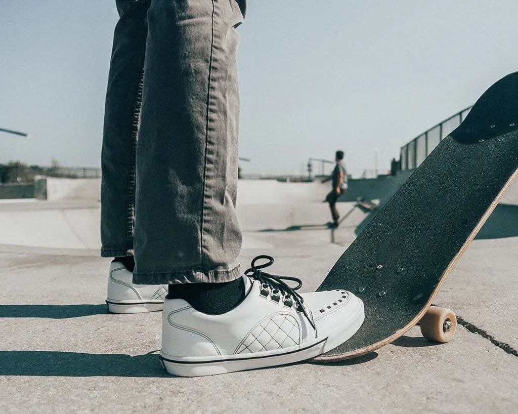 White TUKskin Quilted Interlace Sneaker