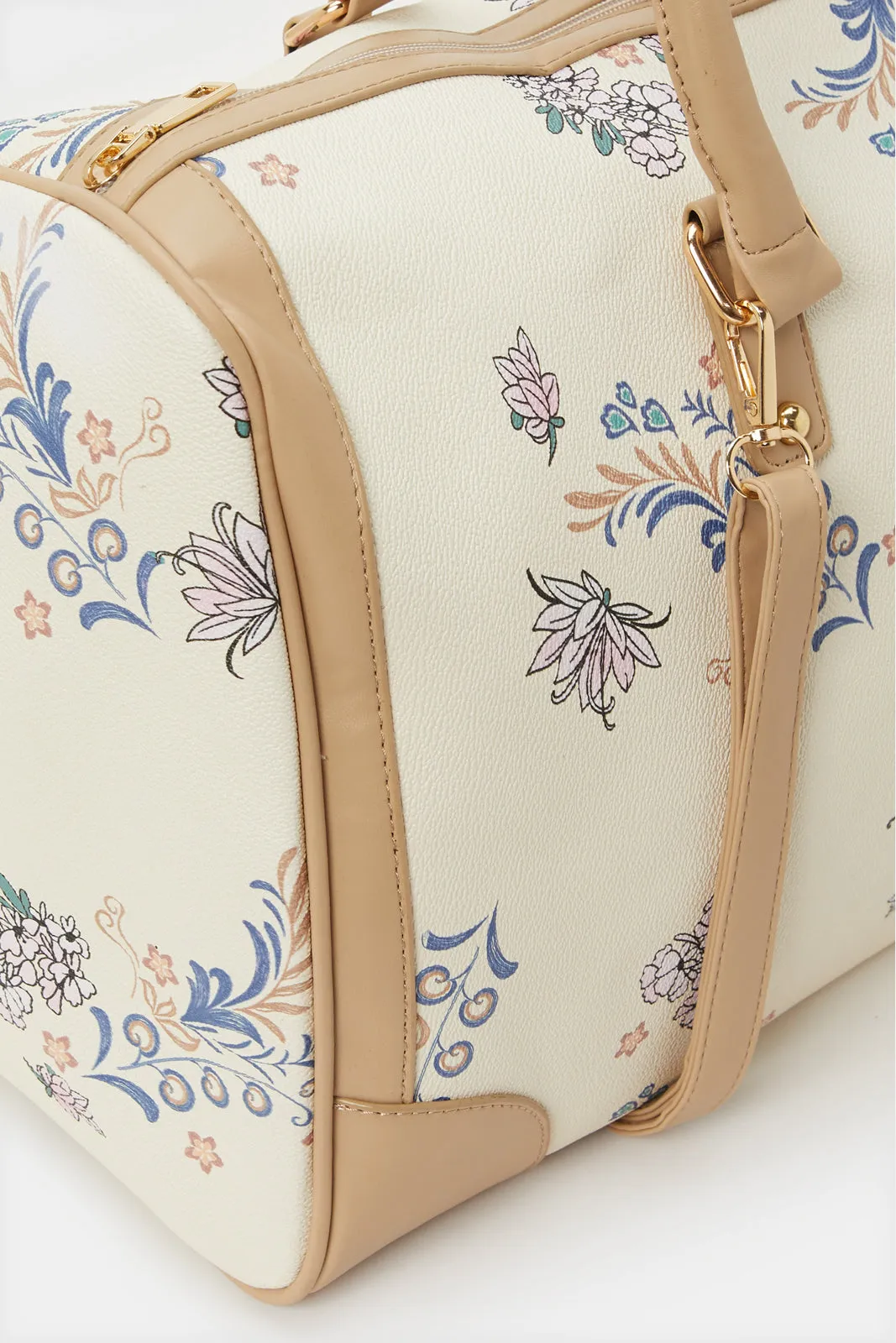 Women Beige Printed Hold All Bag