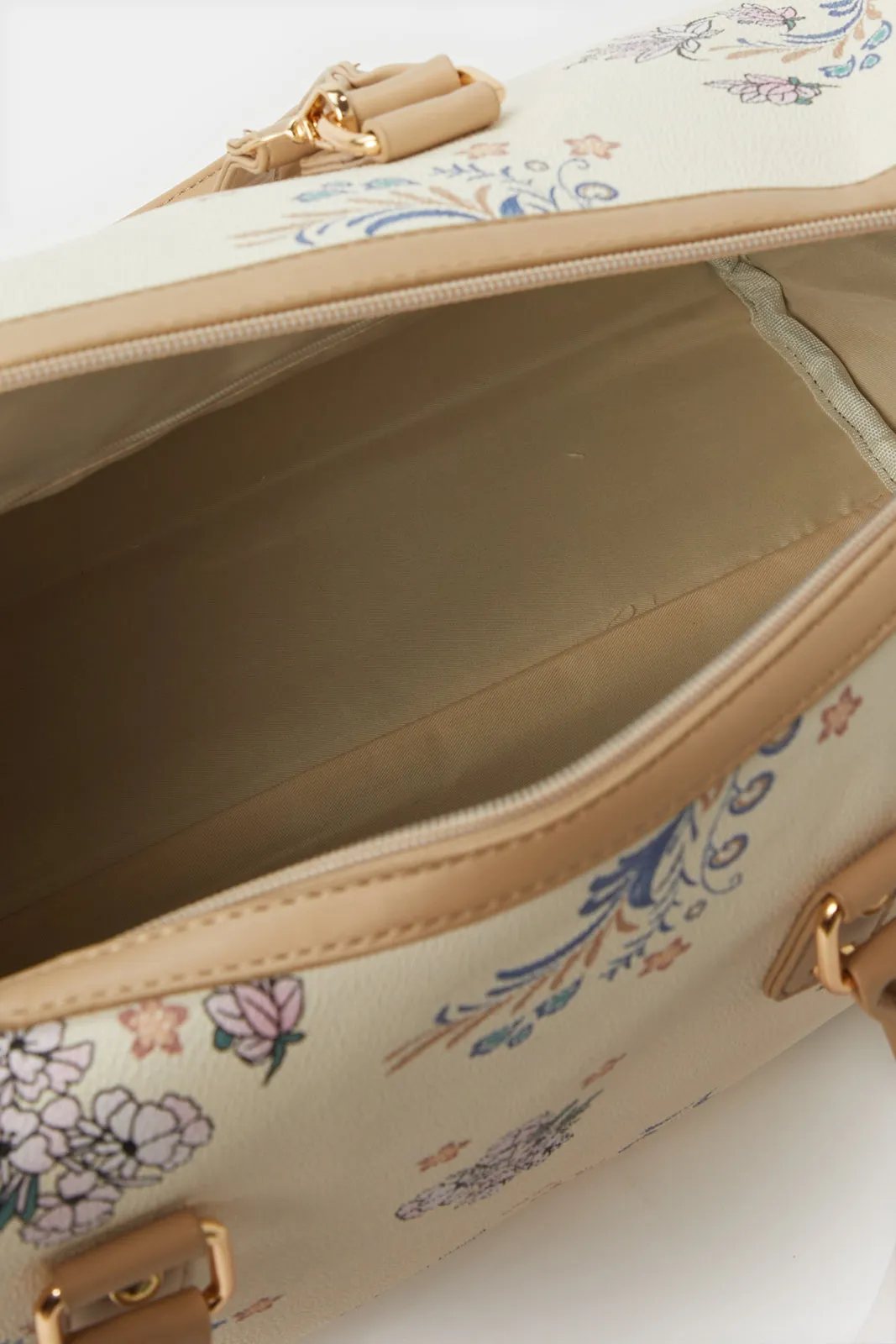 Women Beige Printed Hold All Bag