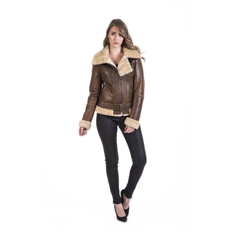 Women's B3 bomber aviator flight jacket