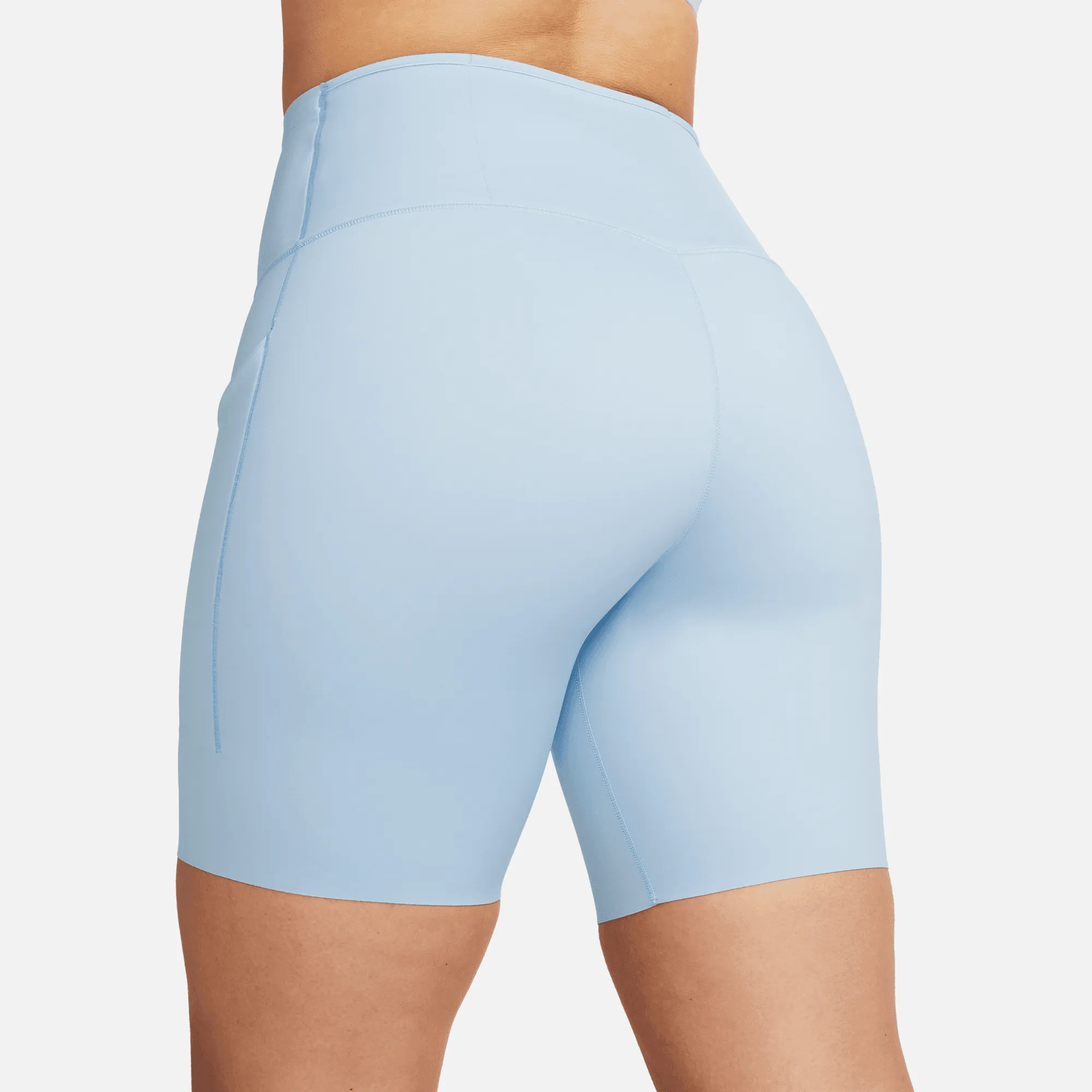 Women’s Go Firm-Support High-Waisted 8” Shorts (441 - Light Armory Blue/Black)